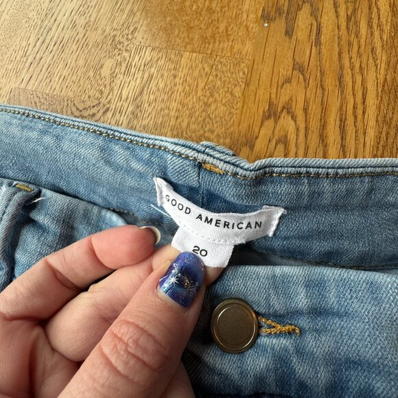 Good American Good Waist Jeans Released Hem Size 20 - Picture 4 of 11